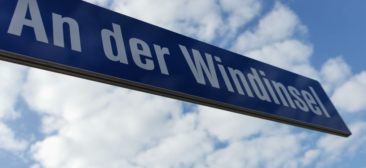 Straßenschild "An der Windinsel".