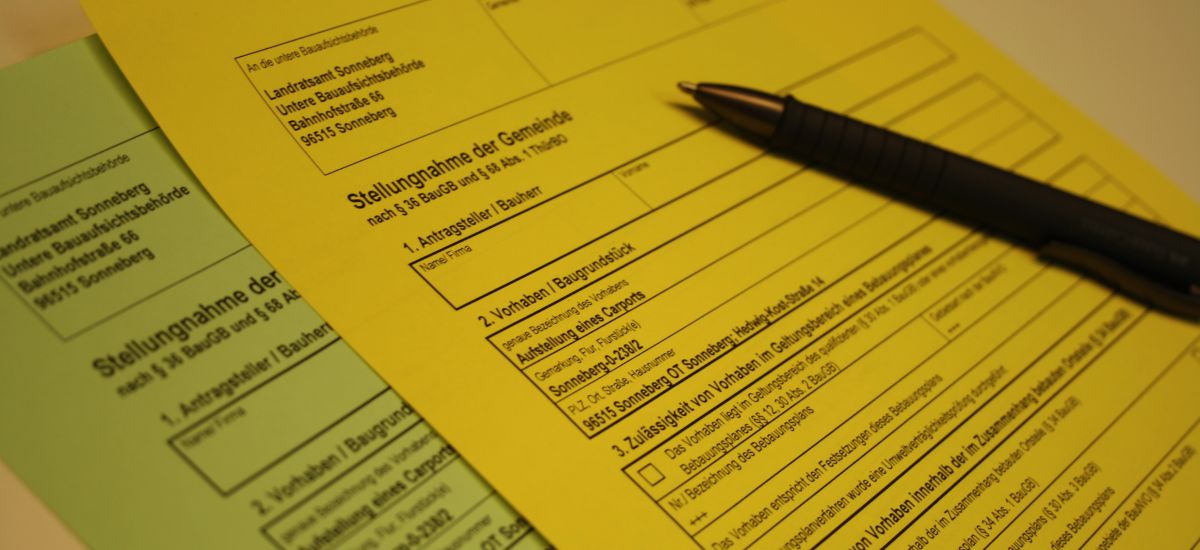 Formular - Stellungnahme der Gemeinde, Foto: Vivien Engel